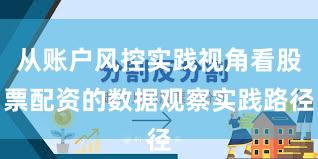 从账户风控实践视角看股票配资的数据观察实践路径